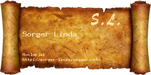 Sorger Linda névjegykártya